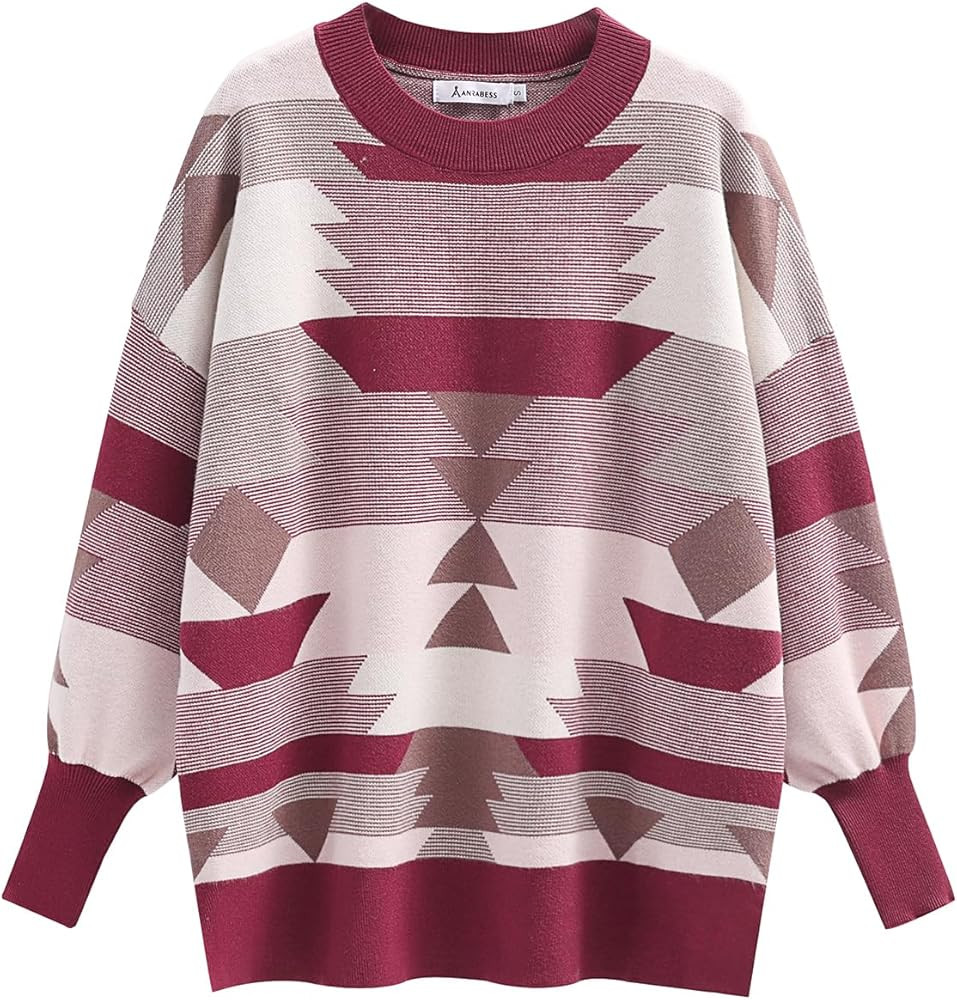 Oversized Sweaters for Women Fall 2023 Crewneck Batwing Long Sleeve Side Slit Knit Pullover Sweater  | Amazon (US)