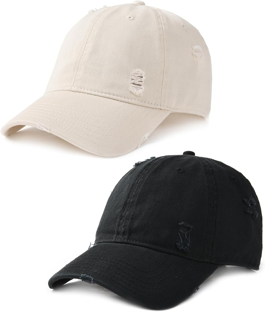 FURTALK Unisex Ripped Vintage Baseball Cap Distressed Low Profile Unstructured Washed Cotton Dad ... | Amazon (US)