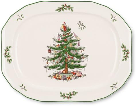 Spode Christmas Tree Sculpted Octagonal Platter, 14-Inch | Amazon (US)