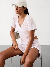 Essential Slub V-Neck Tee | Athleta