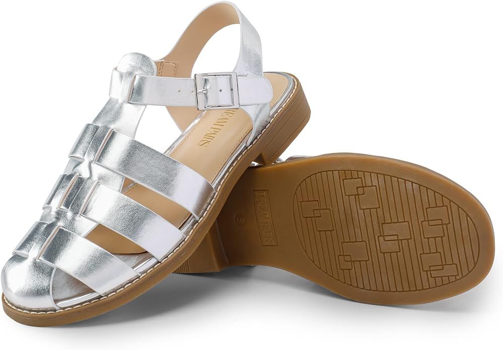 DREAM PAIRS Women's Fisherman Gladiator Woven Flat Sandals for Summer | Amazon (US)