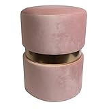 Gouchee Home Amsterdam Velvet Upholstered Round Footstool Ottoman Pink | Amazon (US)
