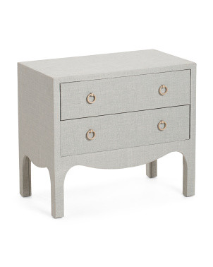 27x23.5 Linen Wrapped 2 Drawer Side Table | Furniture & Lighting | Marshalls | Marshalls