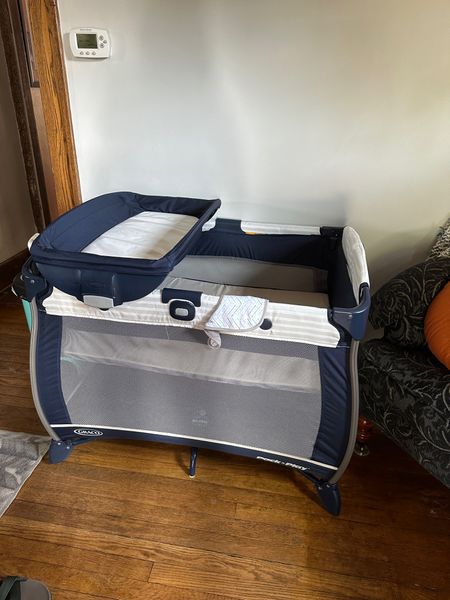 If you’re expecting and live in a two story, highly recommend a downstairs pack and play with a changing table for quick naps and changes! We use this DAILY! 