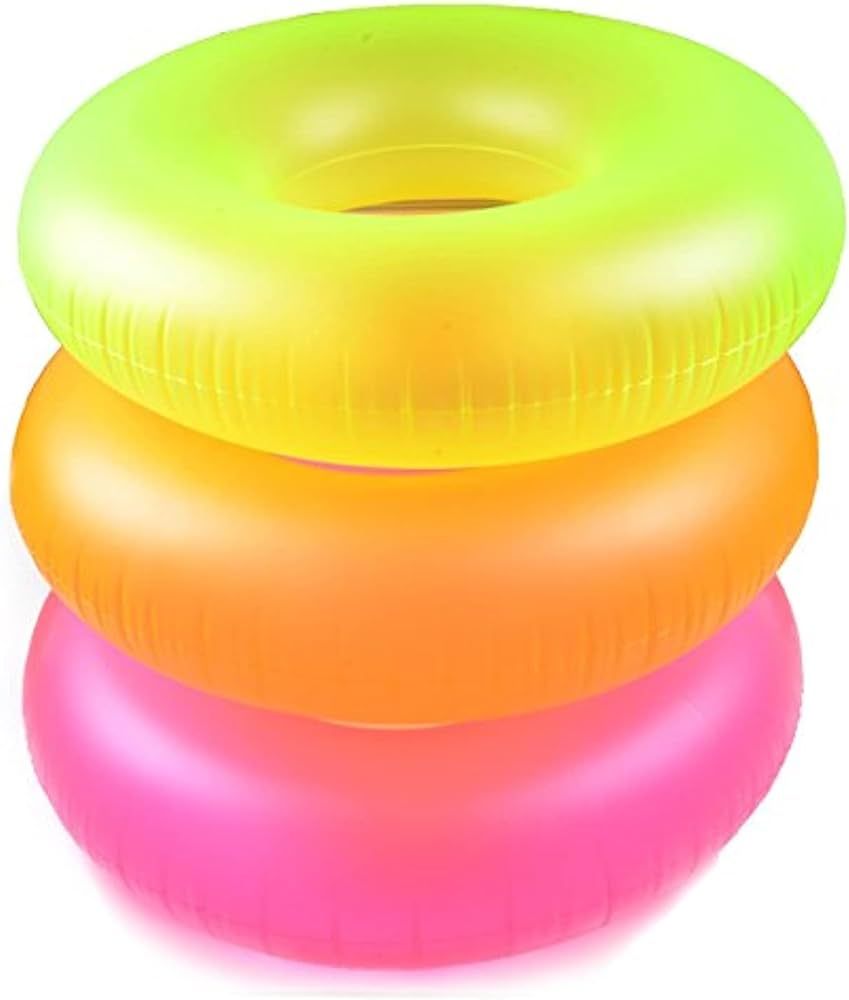 3 Pack Intex Neon Frost Swim Tubes Inflatable 36" Pool Floats and Rings | Amazon (US)