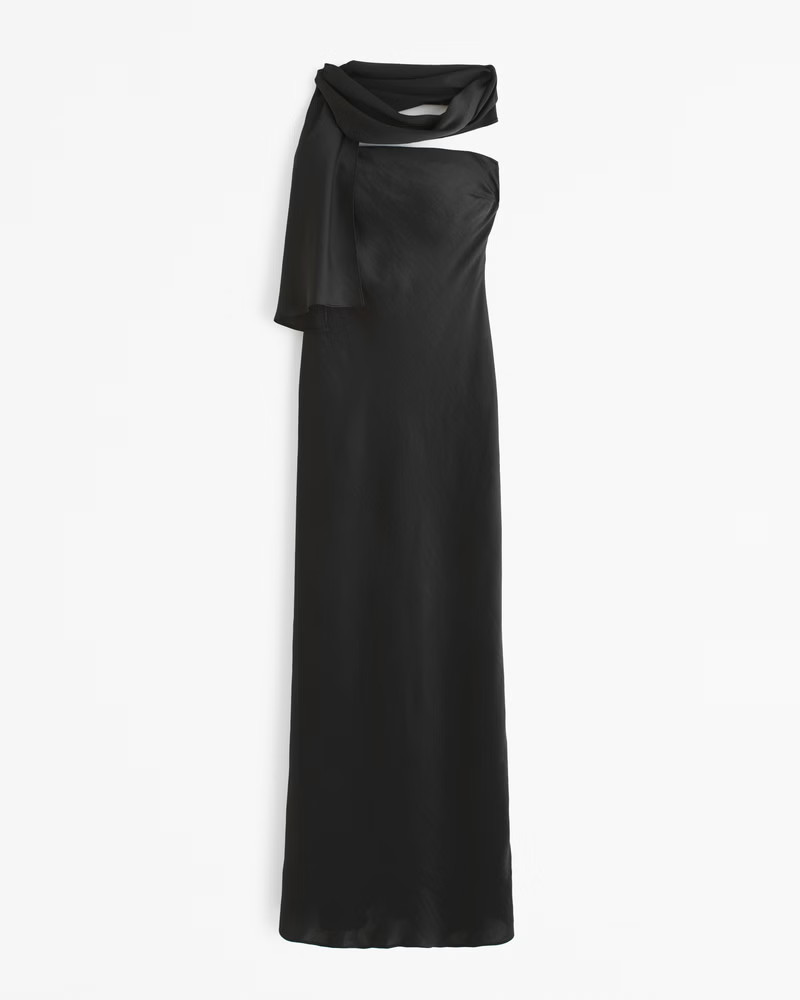 Strapless Scarf Maxi Dress | Abercrombie & Fitch (US)