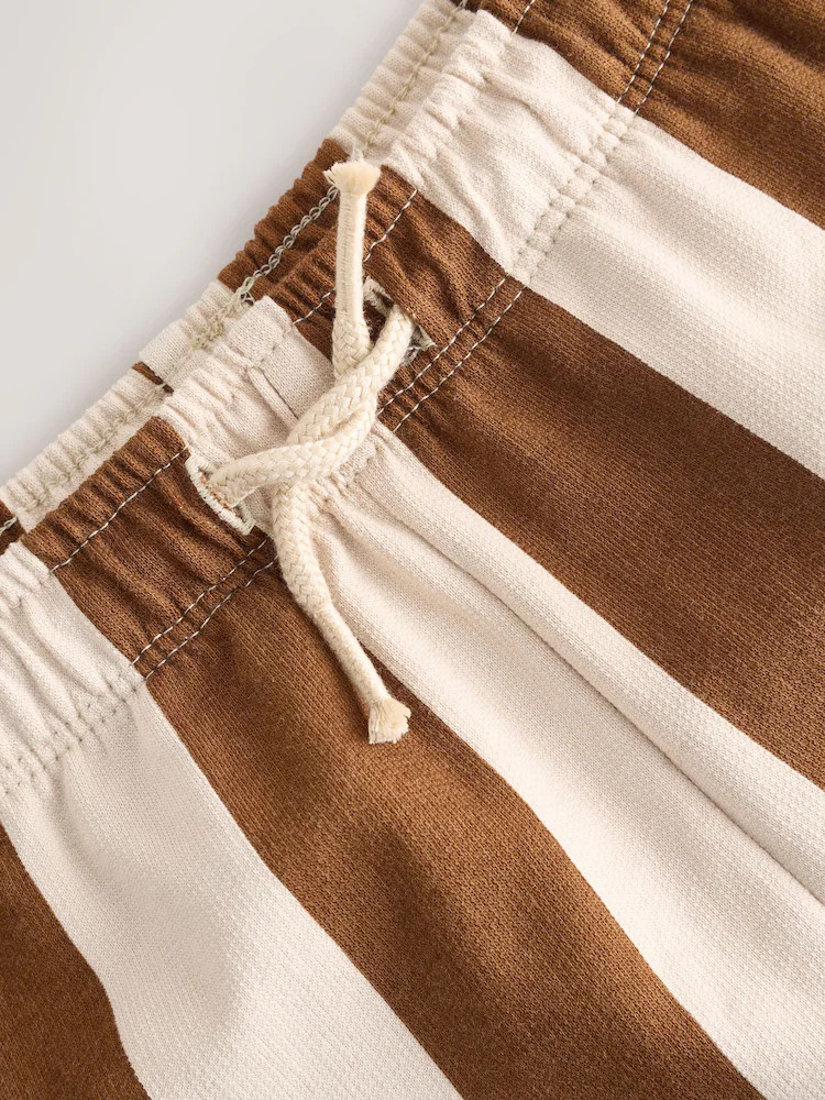 Chocolate Brown and Ecru Jersey Shorts (3mths-7yrs) | Next US