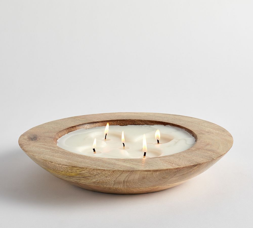 Wooden Bowl Scented Candle - Fig & Sandalwood | Pottery Barn (US)