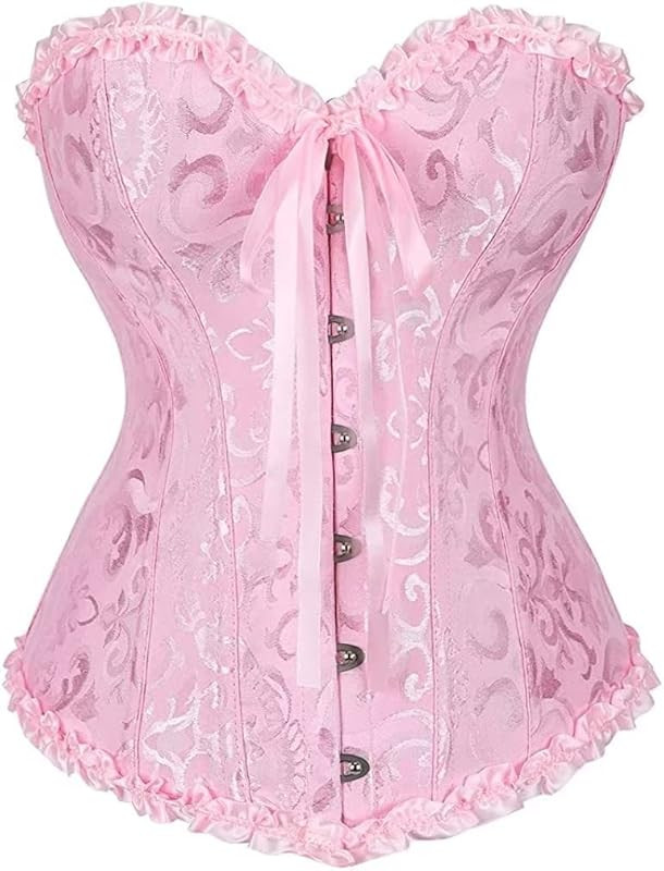 Jutrisujo Women's Sexy Corset Top, Black, Brocade, Vintage, Burlesque, Gothic | Amazon (DE)