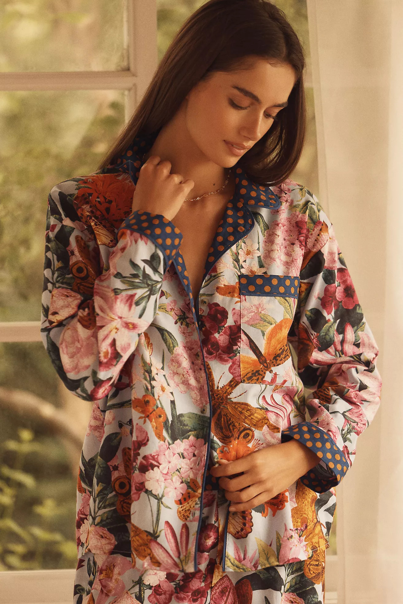 LyreBird Cloud Flannel Pajama Top | Anthropologie (US)