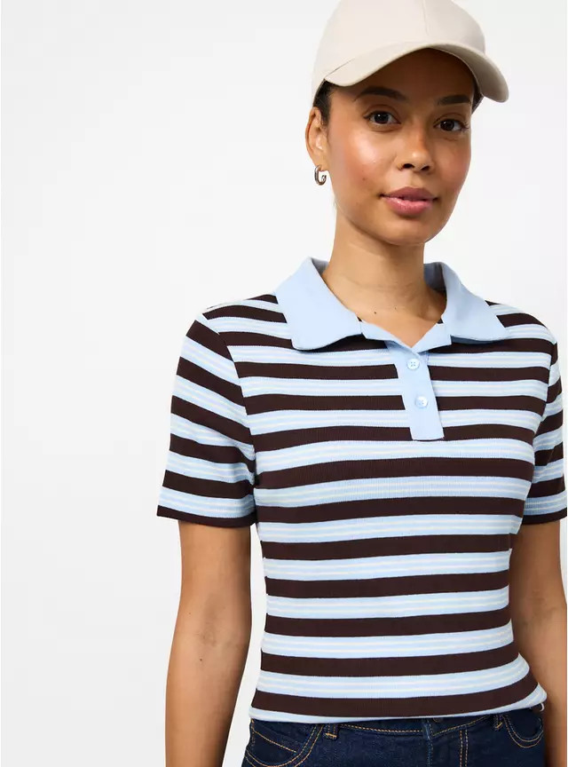 Buy Brown Striped Polo Shirt  18 | T-shirts | Tu | Tu Clothing