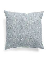 Made In Usa 22x22 Linen And Cotton Blend Floral Pillow | Throw Pillows | Marshalls | Marshalls