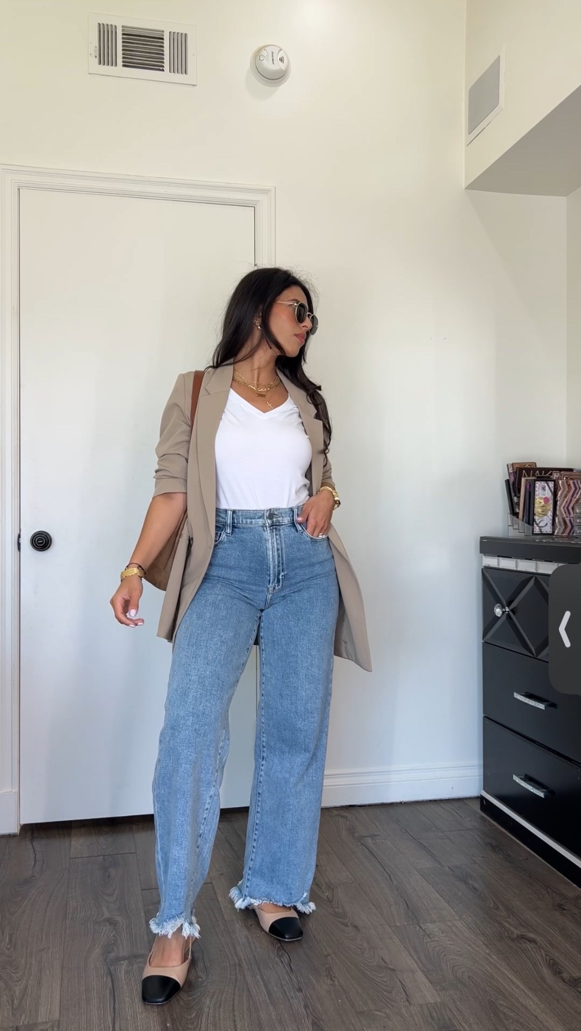 Spring outfit formula for when you have nothing to wear 
Jeans size 26 from Vici
White tee size small from amazon 
Blazer large for oversized fit  


#LTKWatchNow #LTKItBag #LTKStyleTip