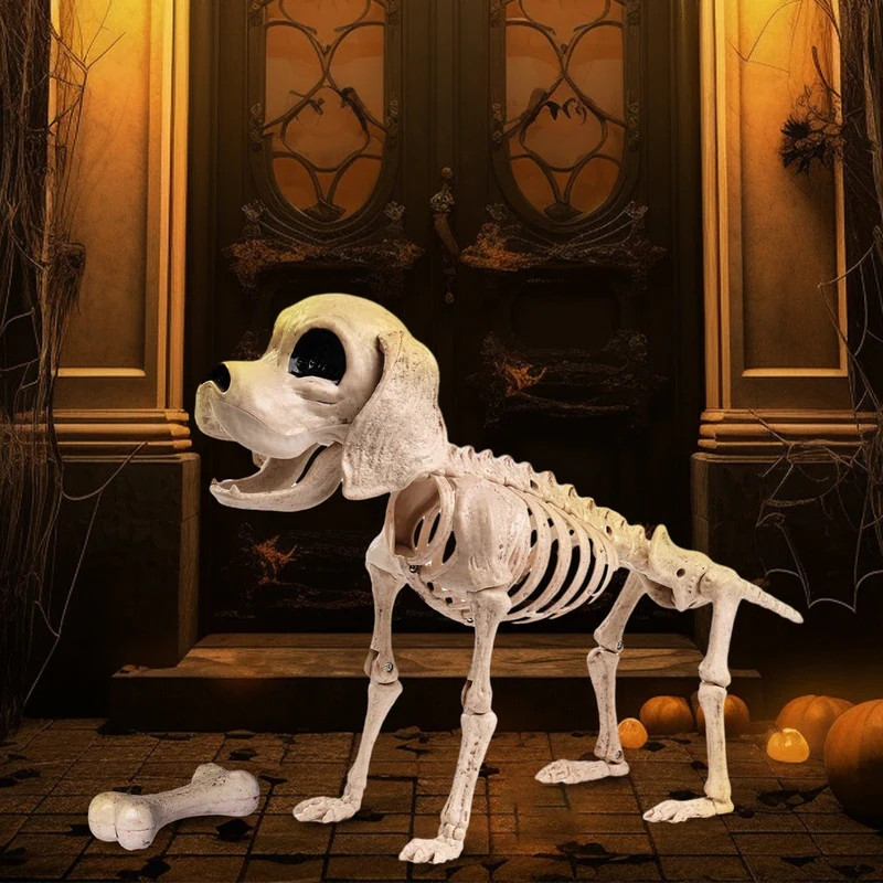 Halloween Posable Dog Skeleton, 9.8" X 4.7" X 12.6 | Bed Bath & Beyond