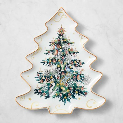 'Twas the Night Before Christmas Figural Tree Platter | Williams-Sonoma