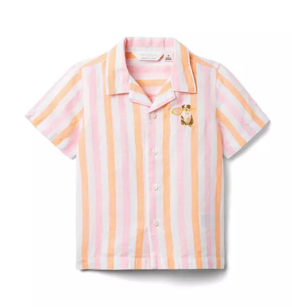 Gray Malin Striped Dog Cabana Shirt | Janie and Jack