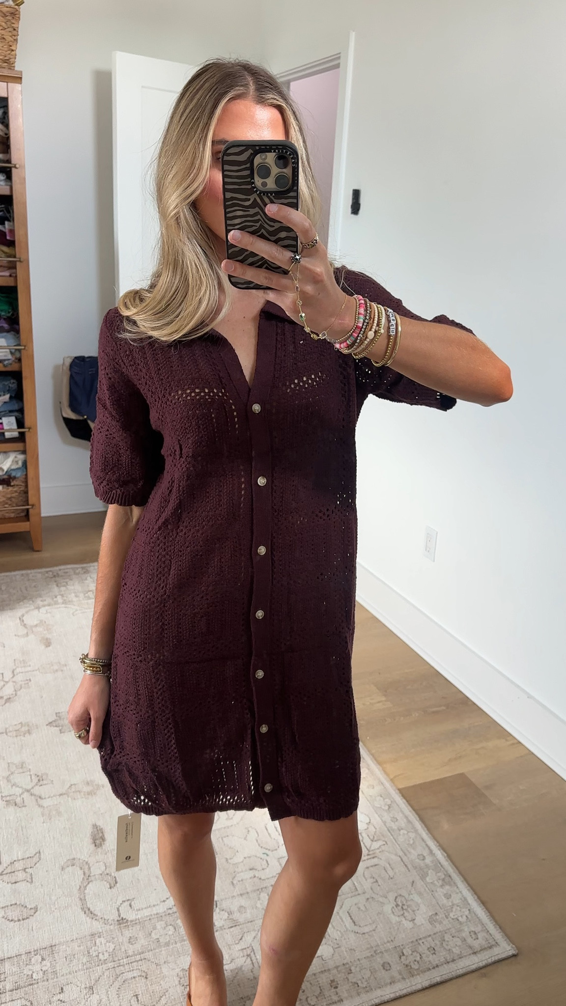 Amazon size small Saodimallsu Womens Crochet Swimsuit Cover Up Dress Short Sleeve Button V Neck Knit Summer Beach Vacation Outfits

#LTKSwim #LTKSaleAlert