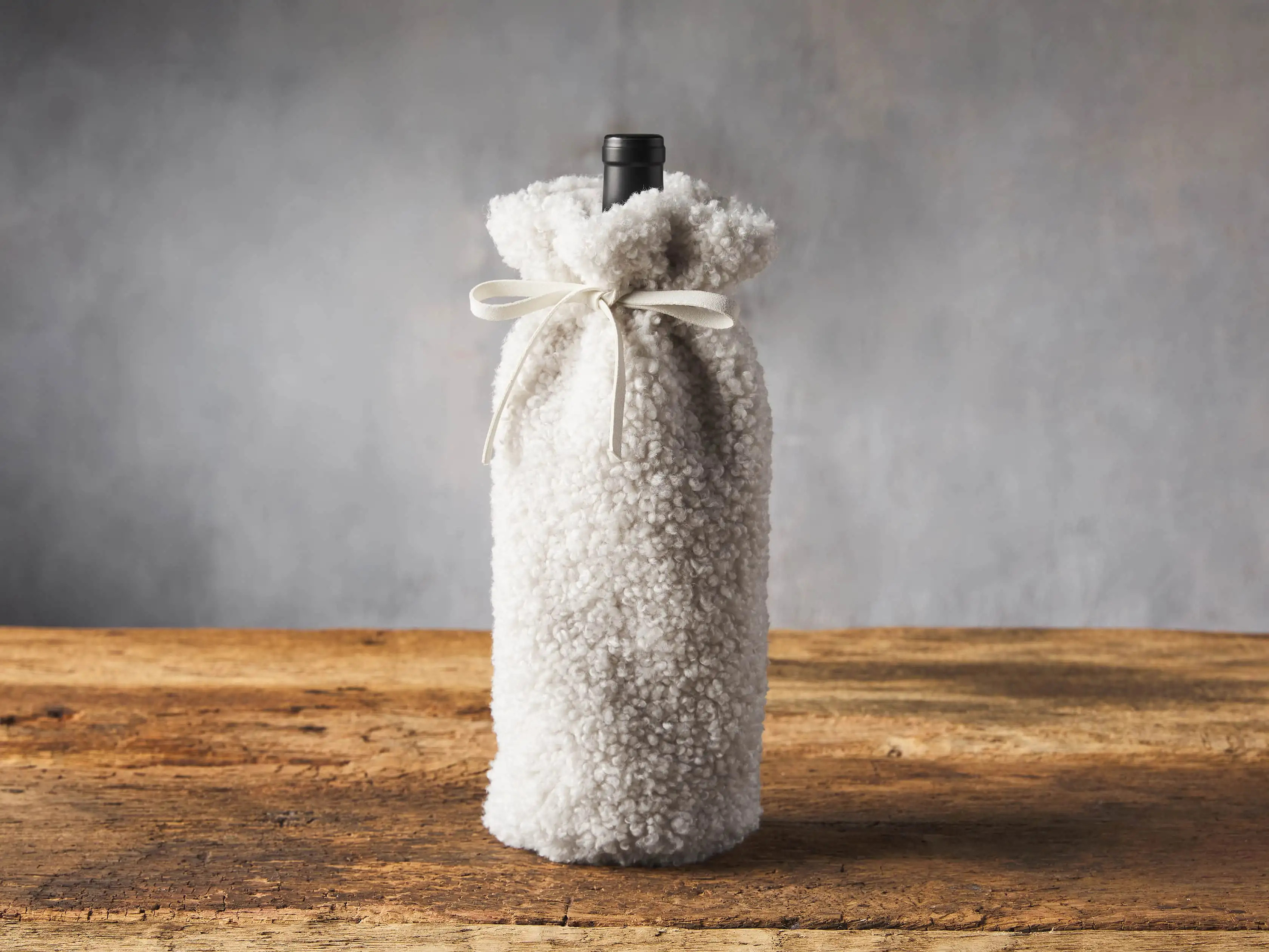 Faux Sherpa Ivory Wine Bag | Arhaus | Arhaus