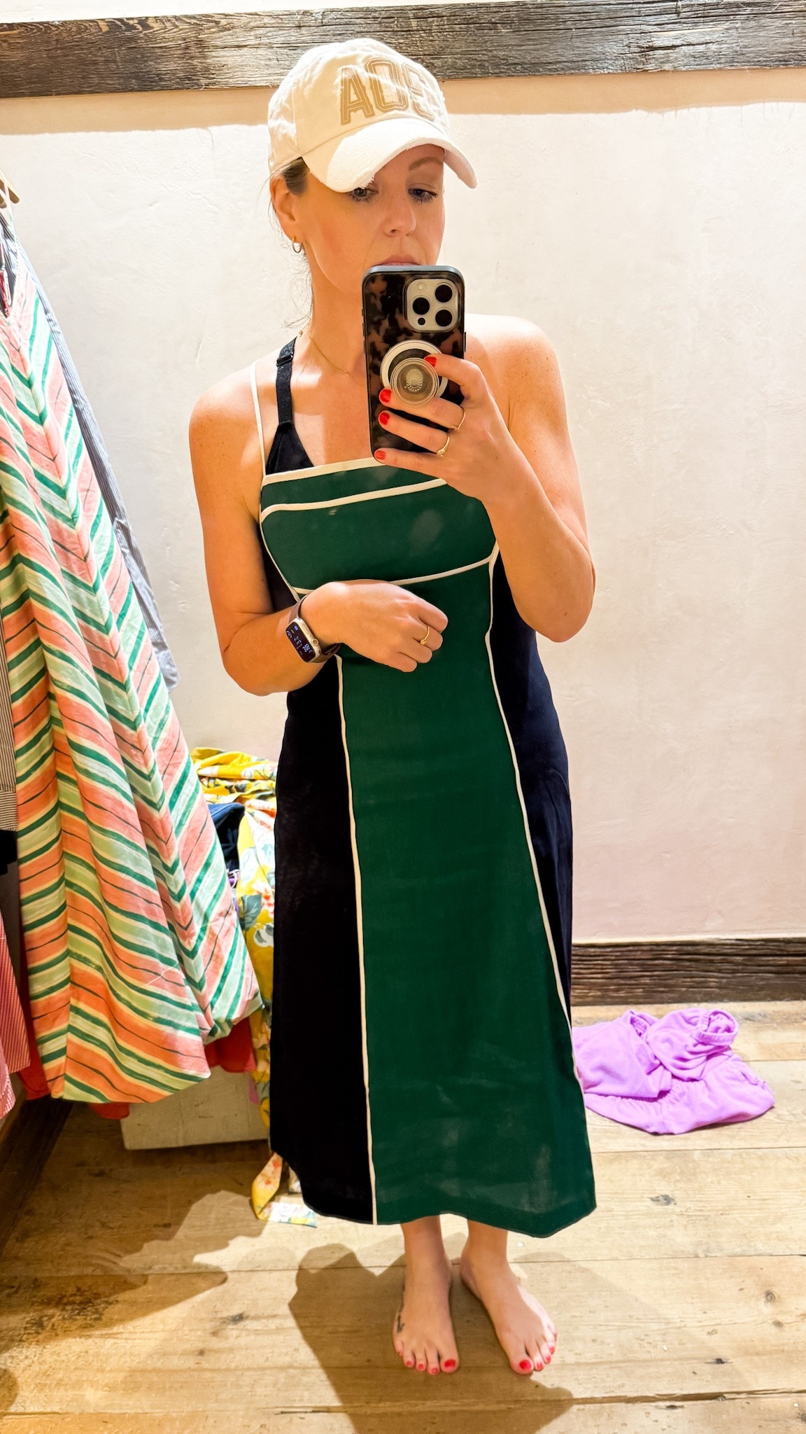 This color block linen midi dress is everything. Comes in 4 colors. 5’3” and in a S. If between sizes, size up. KRIS20 for 20% off.

#LTKMothersDay #LTKOver40 #LTKSaleAlert