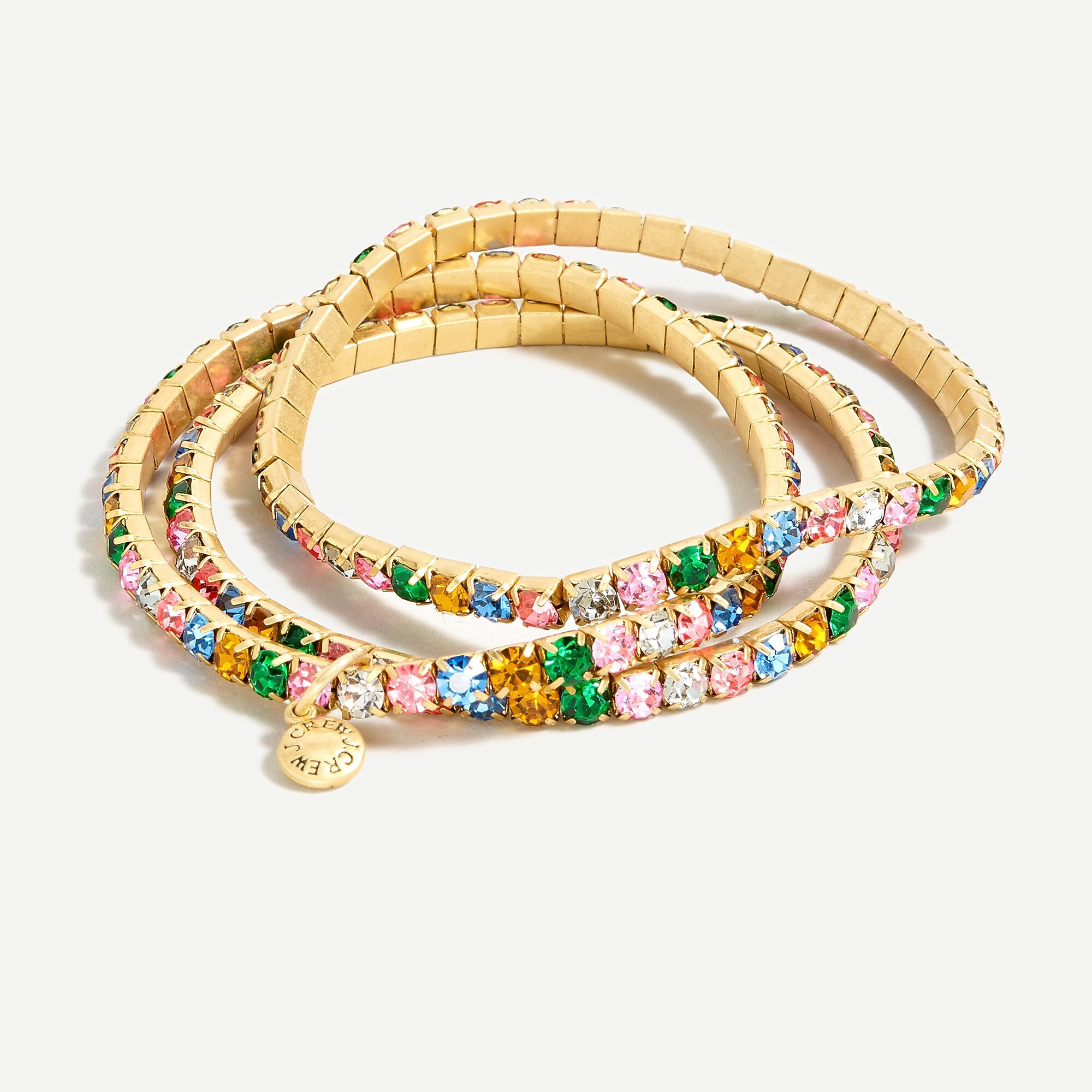 Stackable crystal stretch bracelet set | J. Crew US