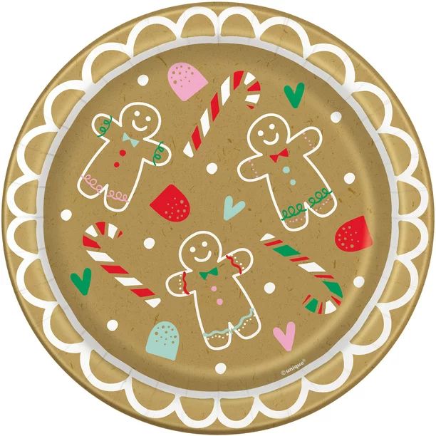 Gingerbread House Christmas Paper Dessert Plates, 7in, 10ct | Walmart (US)