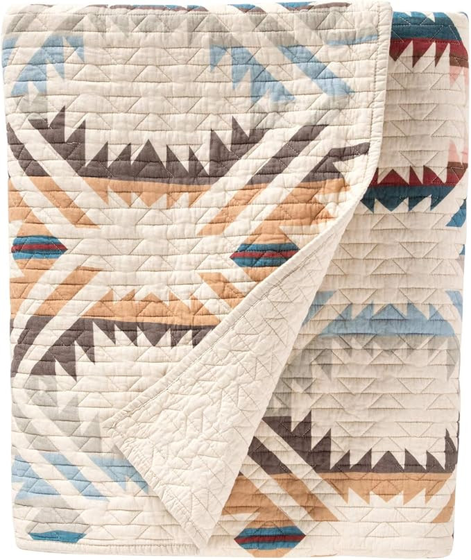 Pendleton White Sands Coverlet Blanket Set, Sandshell, Full/Queen | Amazon (US)