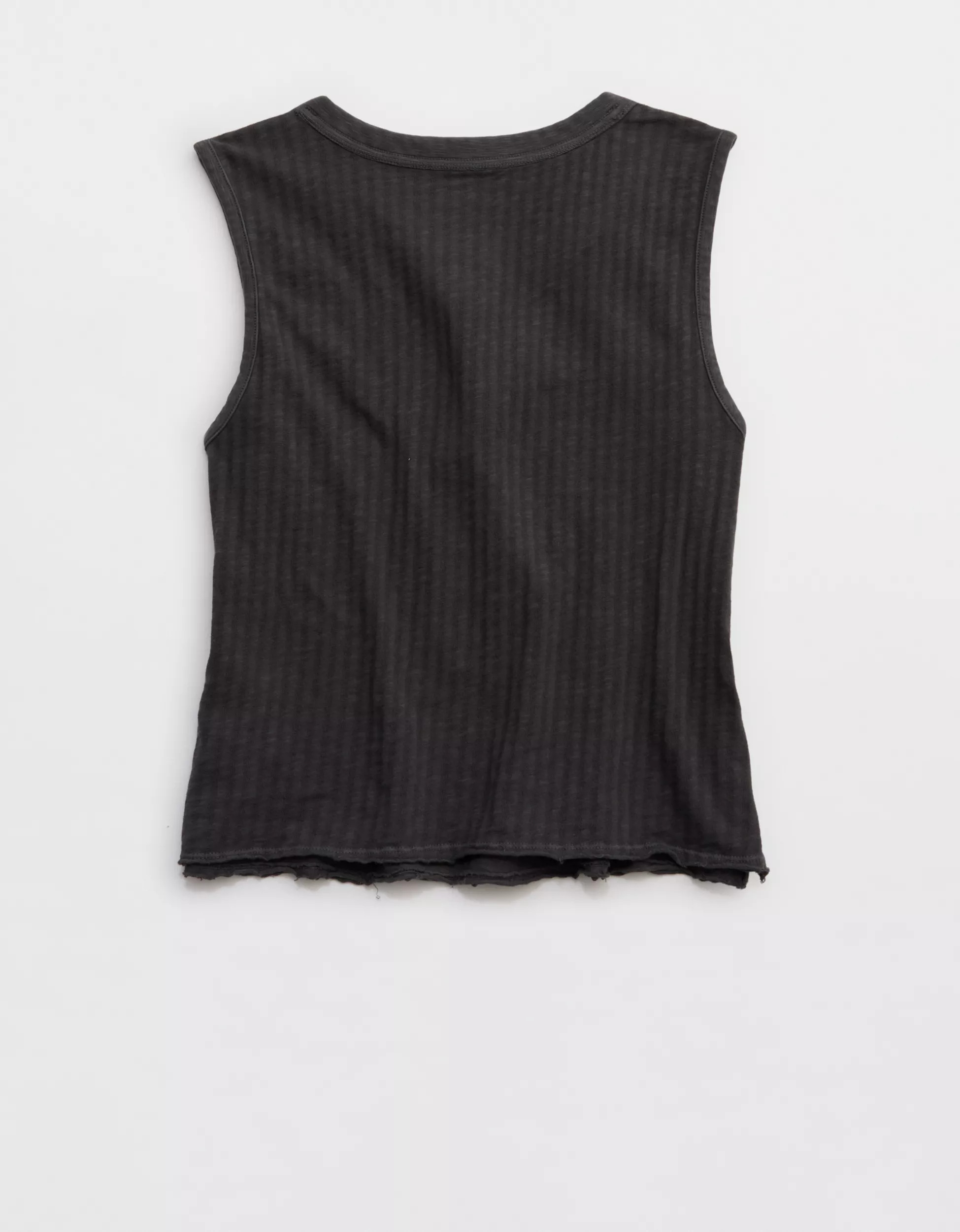 Aerie Shadow Stripe Henley Tank Top | Aerie