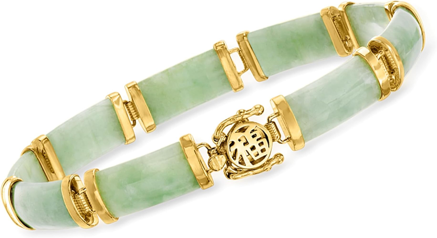 Ross-Simons Jade Good Fortune Bracelet in 18kt Gold Over Sterling, Elegant Bracelet for Women, Si... | Amazon (US)