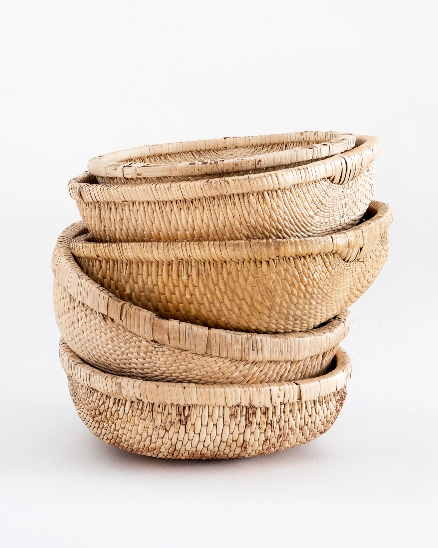 Primitive Woven Field Basket | The Vintage Rug Shop