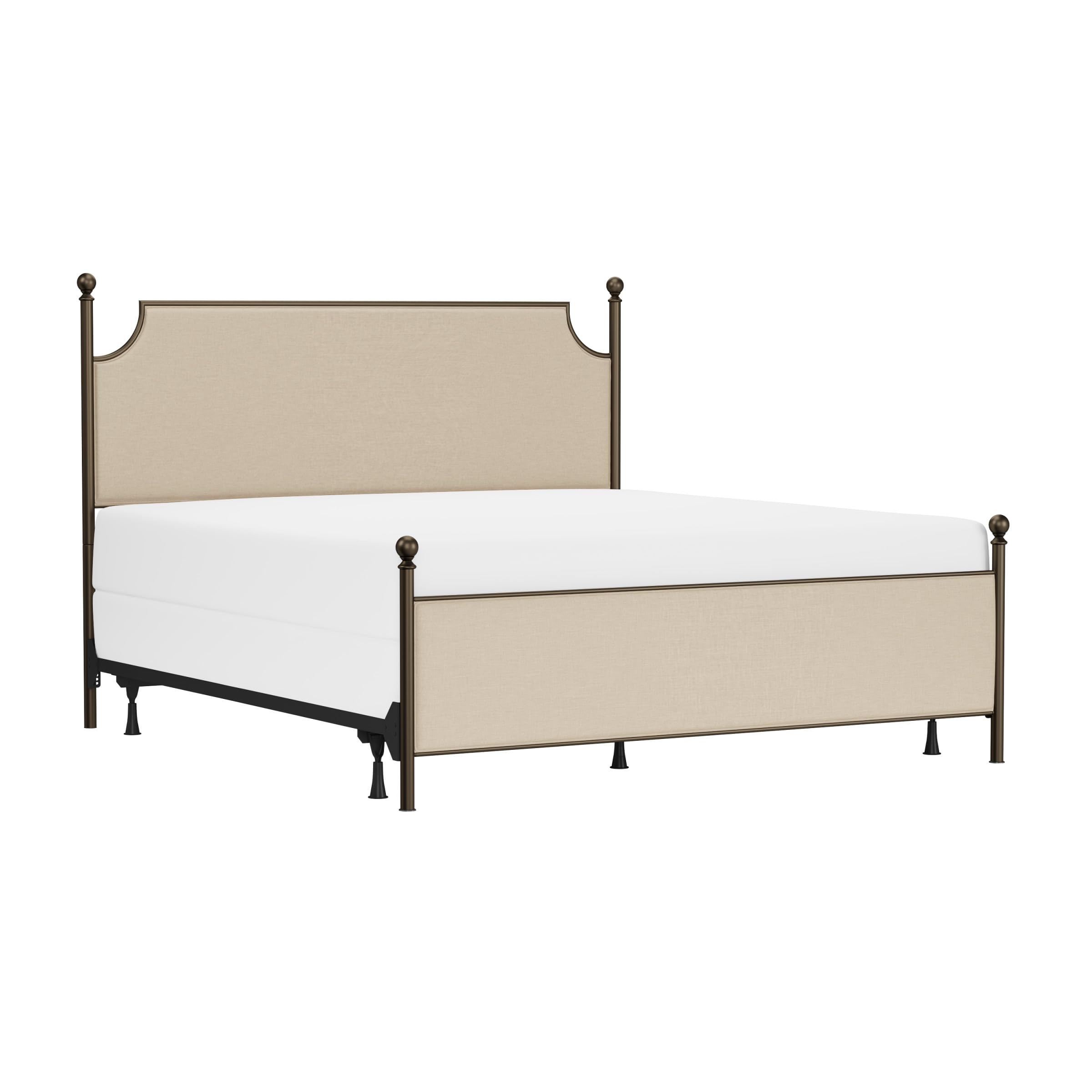 Hillsdale McArthur King Metal and Upholstered Bed, Bronze/Stone | Amazon (US)