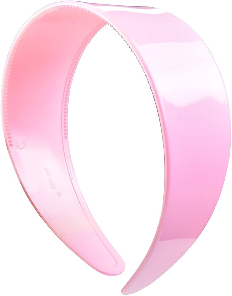 Motique Accessories Light Pink 2 Inch Hard Plastic Headband with Teeth Women and Girls wide Hair ... | Amazon (US)