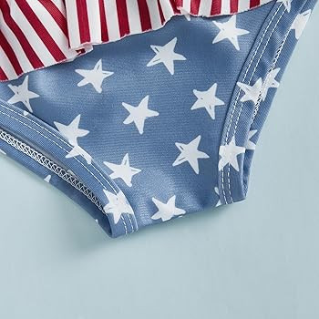 Toddler Girls Rash Guard Sets American Flag Zipper Long Sleeve Tankini Bathing Suit Two Piece Swi... | Amazon (US)