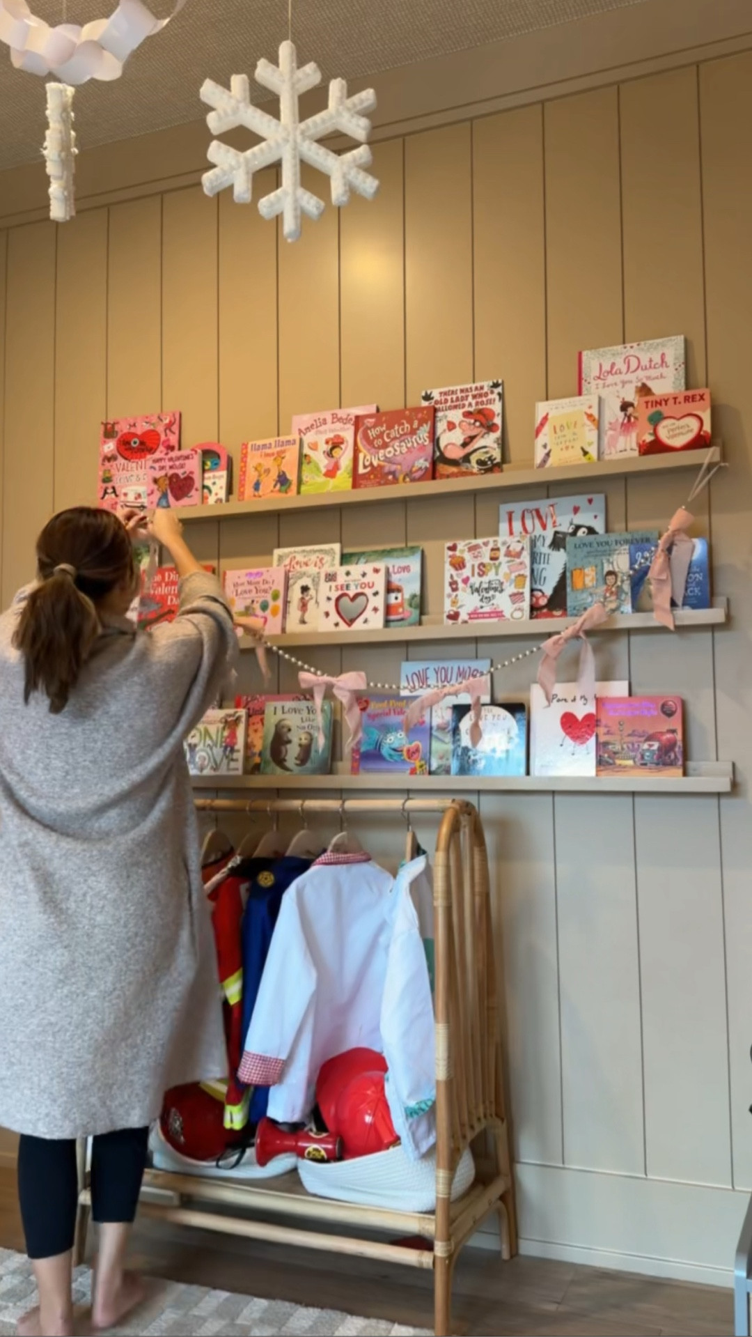 Just updated the playroom book shelf with our valentines books!! Also added this bow garland I found on pottery barn- currently on sale now! 

Shelves are from Etsy & painted the same color as our walls (Sherwin Williams Nomadic Desert)  

#LTKKids #LTKmomlife #LTKstorytime