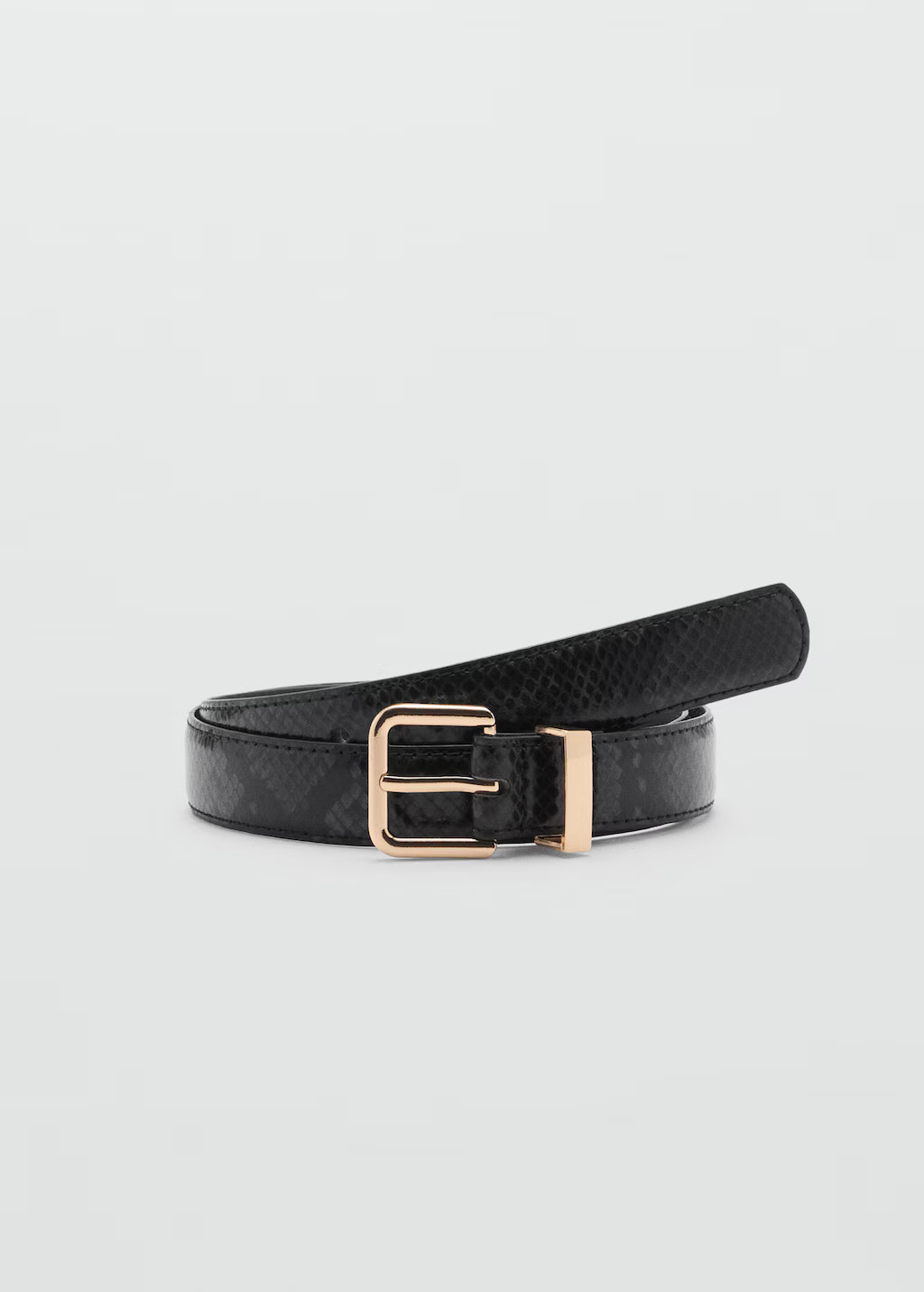 Snake-effect belt | MANGO (UK)
