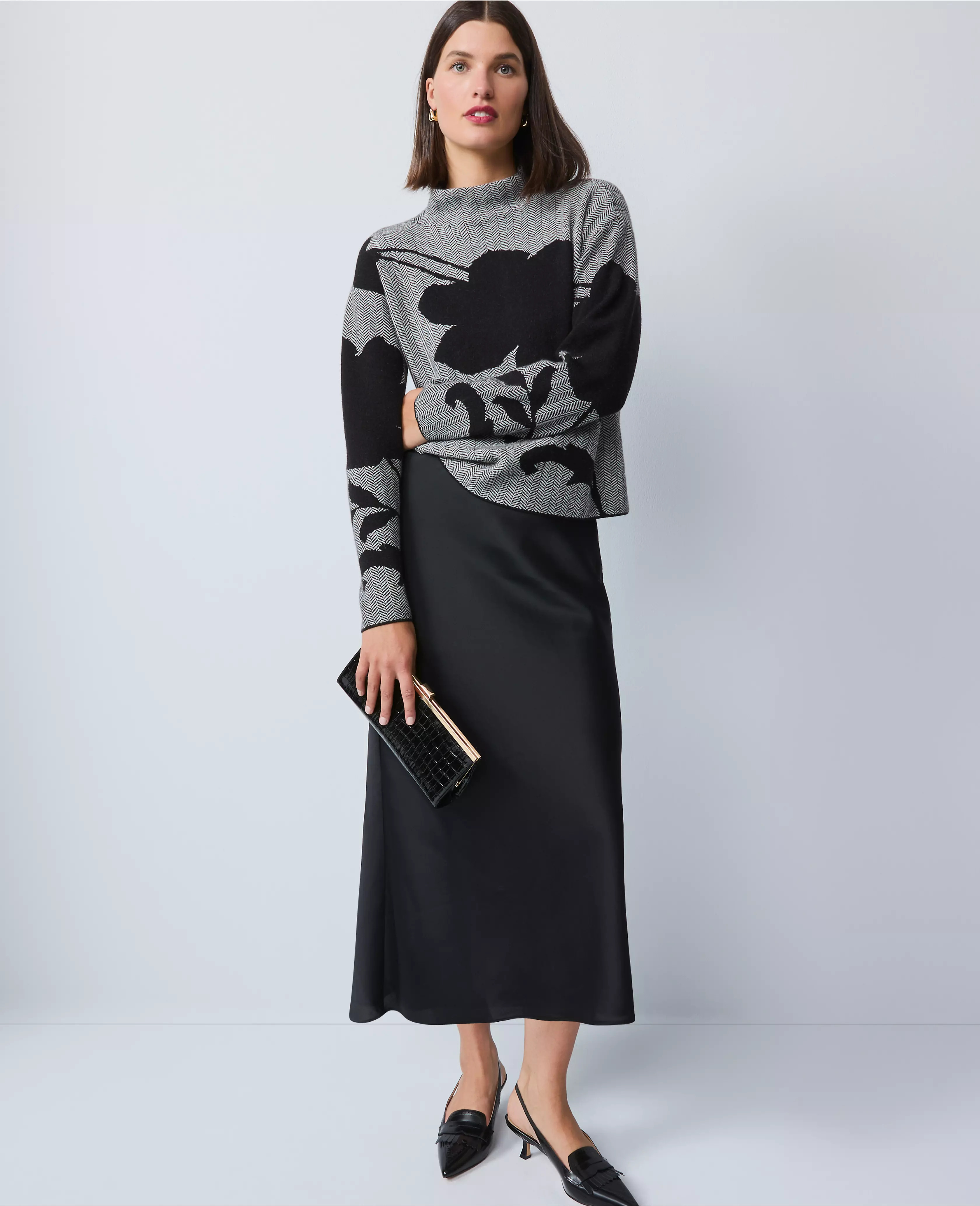 Satin Bias Midi Slip Skirt | Ann Taylor