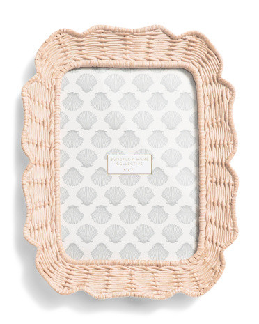5x7 Scallop Woven Tabletop Picture Frame | TJ Maxx