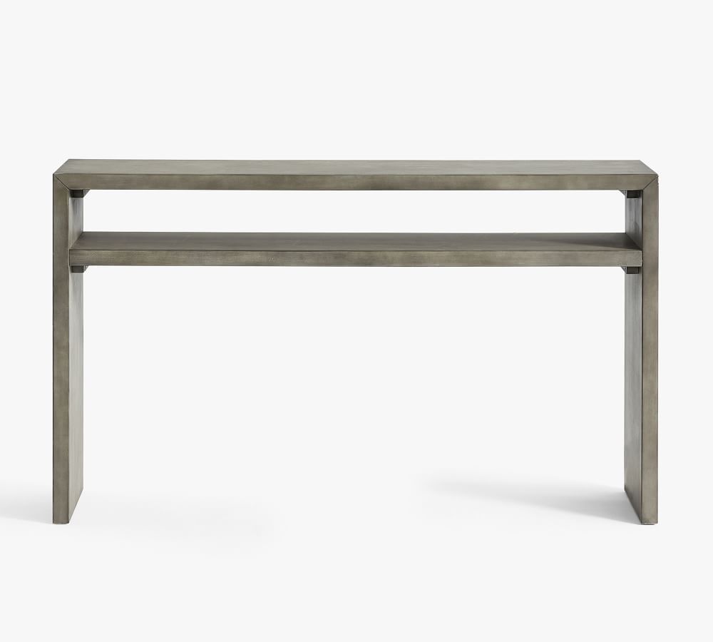 Byron 50&amp;quot; Waterfall Console Table, Mason Gray | Pottery Barn (US)