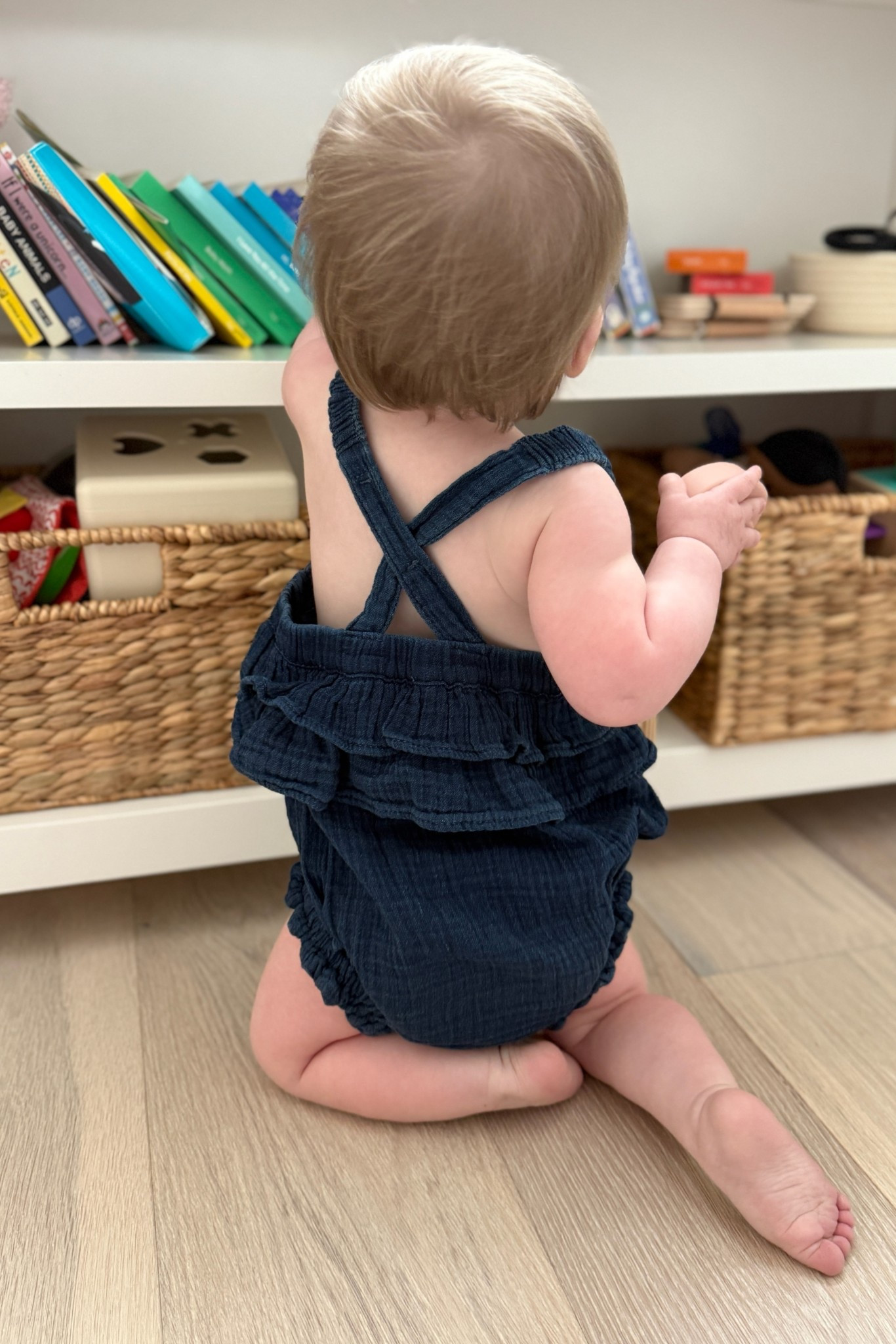 I think that bubble rompers (/playsuits?) are my favorite article of baby clothing. There’s just something sooo precious about them and they’re the perfect wardrobe staple for warm weather! 

I couldn’t resist this crinkly, ruffly indigo bubble for Chloe — I’m trying to soak up all of her baby-ness while I still can. 🥰

#LTKBaby
