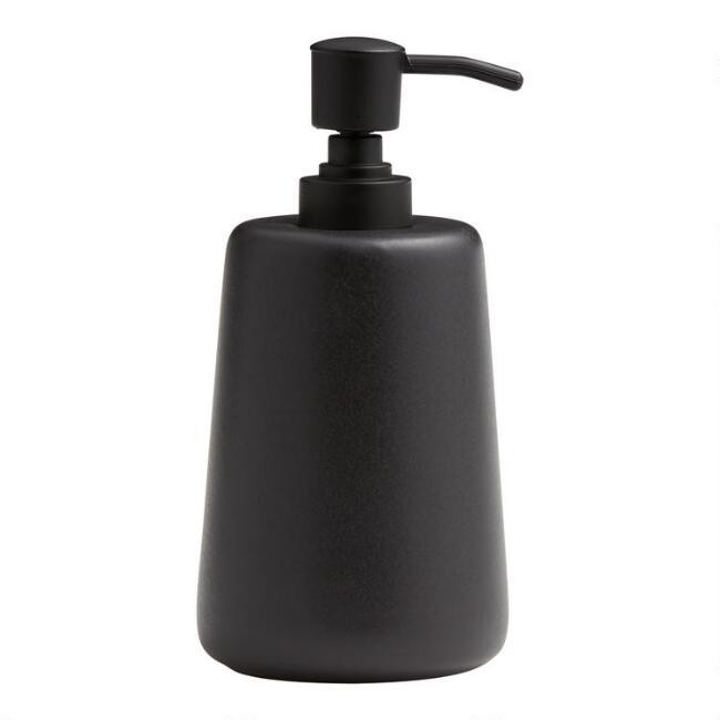 Matte Black Ceramic Liquid Soap Dispenser | World Market