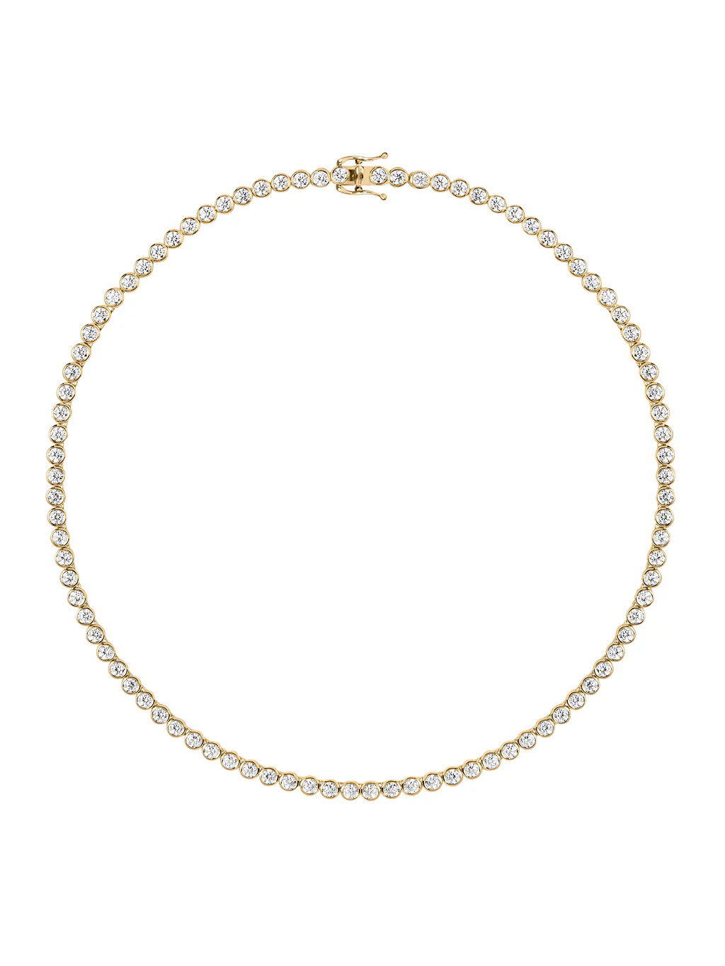 14K JAMES BEZEL RIVIÈRE NECKLACE IN LAB DIAMOND | Dorsey