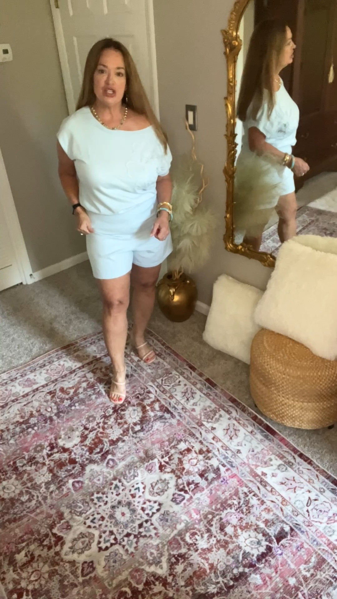 A beautiful cashmere feel knit short set.
Featuring an embroidered flower motif. It is so very elvated and elegant.

#LTKSeasonal #LTKOver40 #LTKTravel