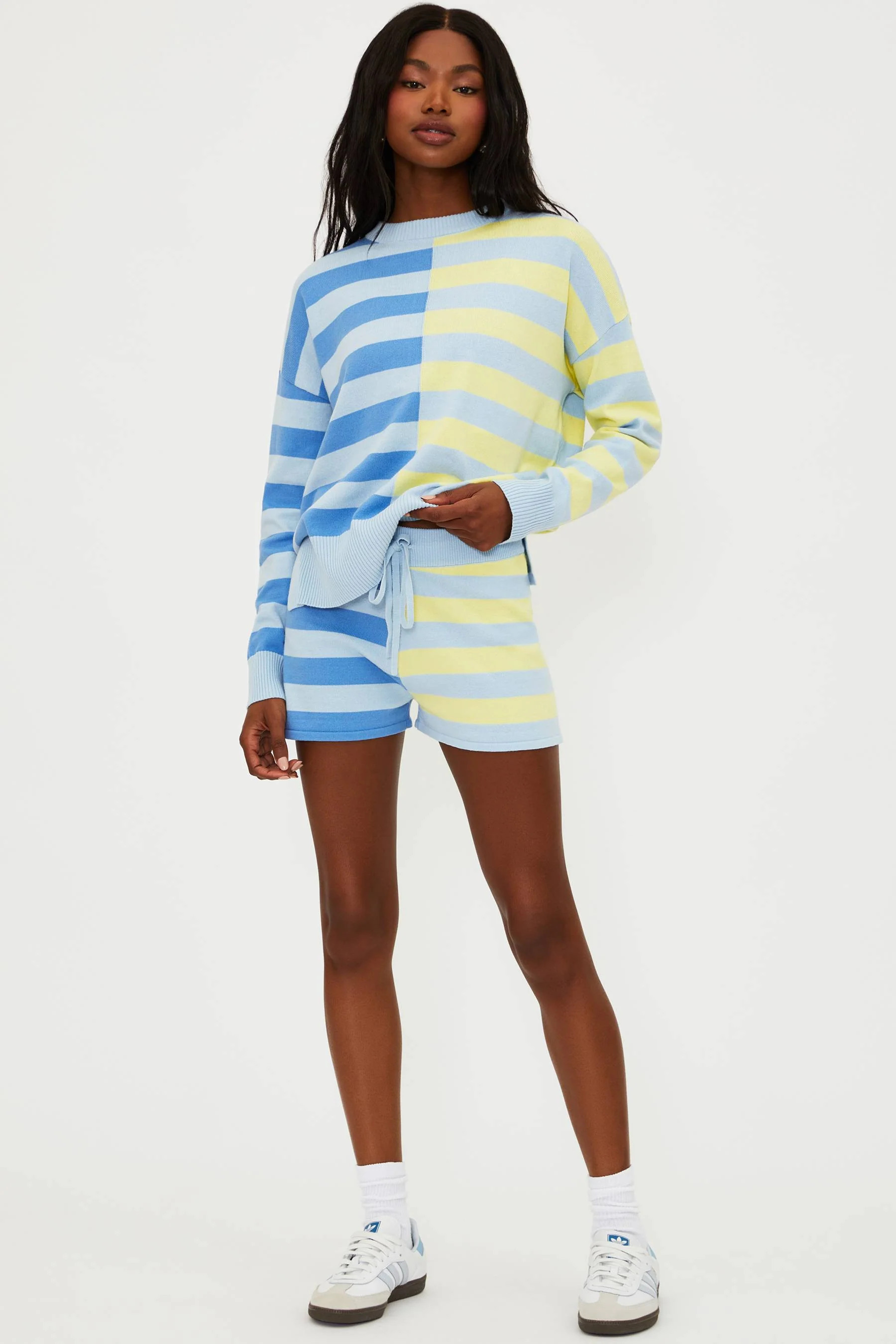 Balboa Short Marina Stripe Mix | Stripped Cotton Short | Beach Riot | Beach Riot