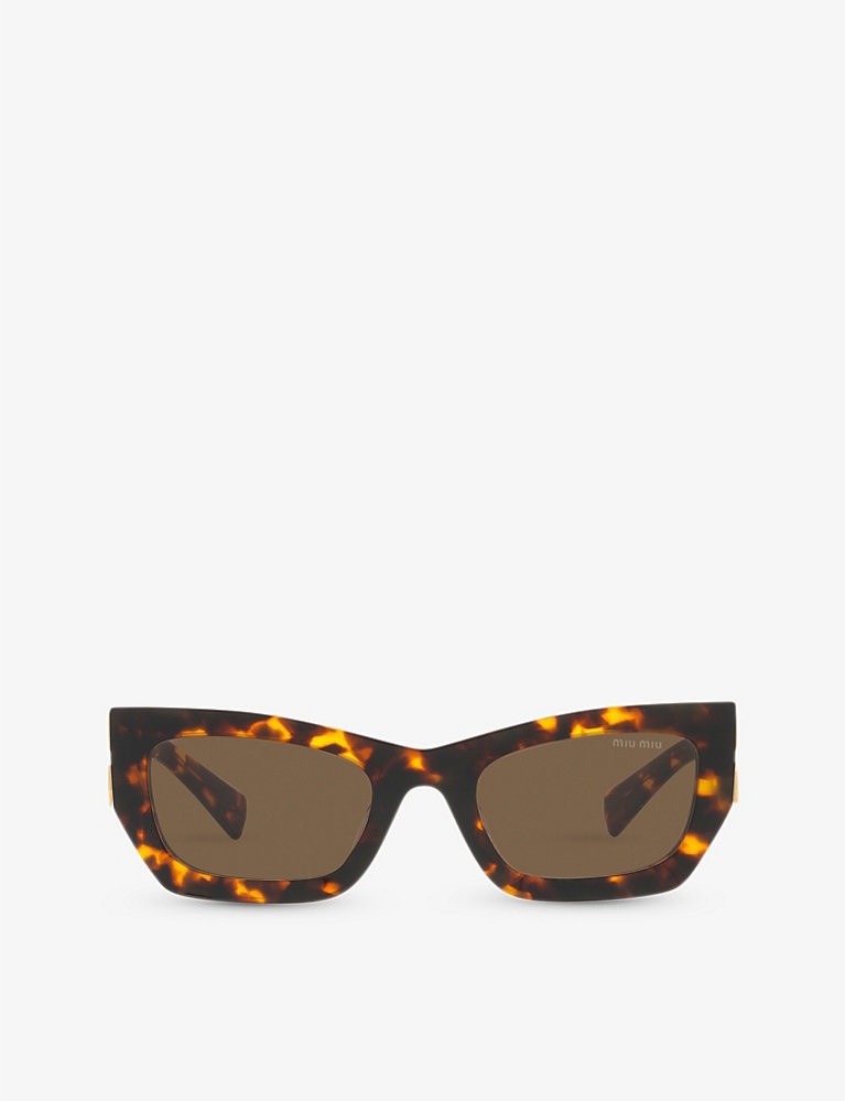 MU 09WS rectangular-frame acetate sunglasses | Selfridges