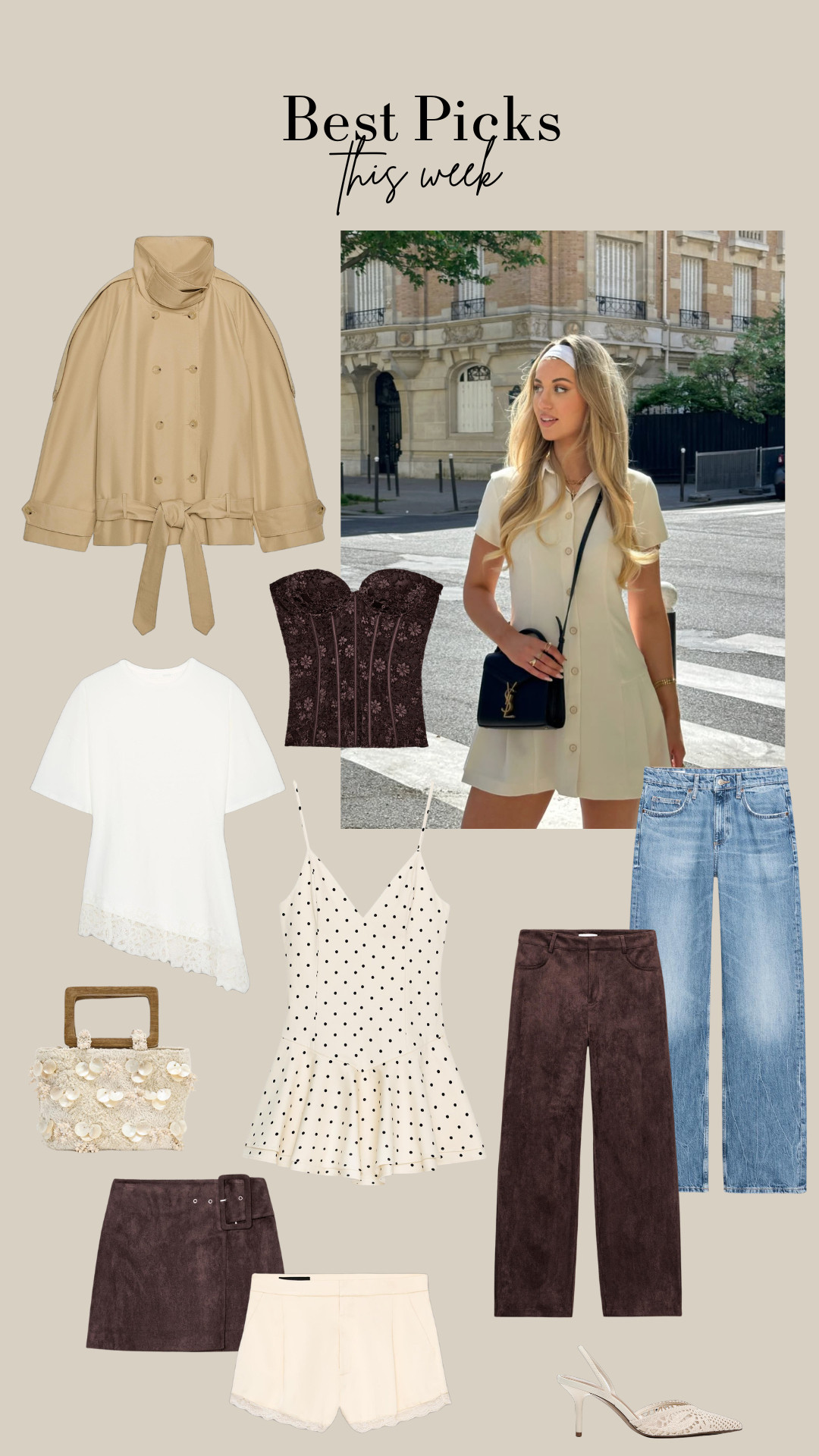 Your Weekly Faves Edit
Spring Dressing, Spring Outfit Inspo, Polka Dot, Spring Trench, Lace Hem T-Shirt, Lace Shorts, Cropped Trench, Denim  

 #LTKhaul #LTKspringtrends #LTKspring