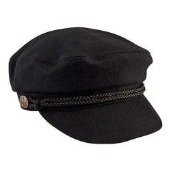 Women's San Diego Hat Company Cabbie Newsboy Cap with Braid Trim/Buckle CTH8083 Black | Bed Bath & Beyond