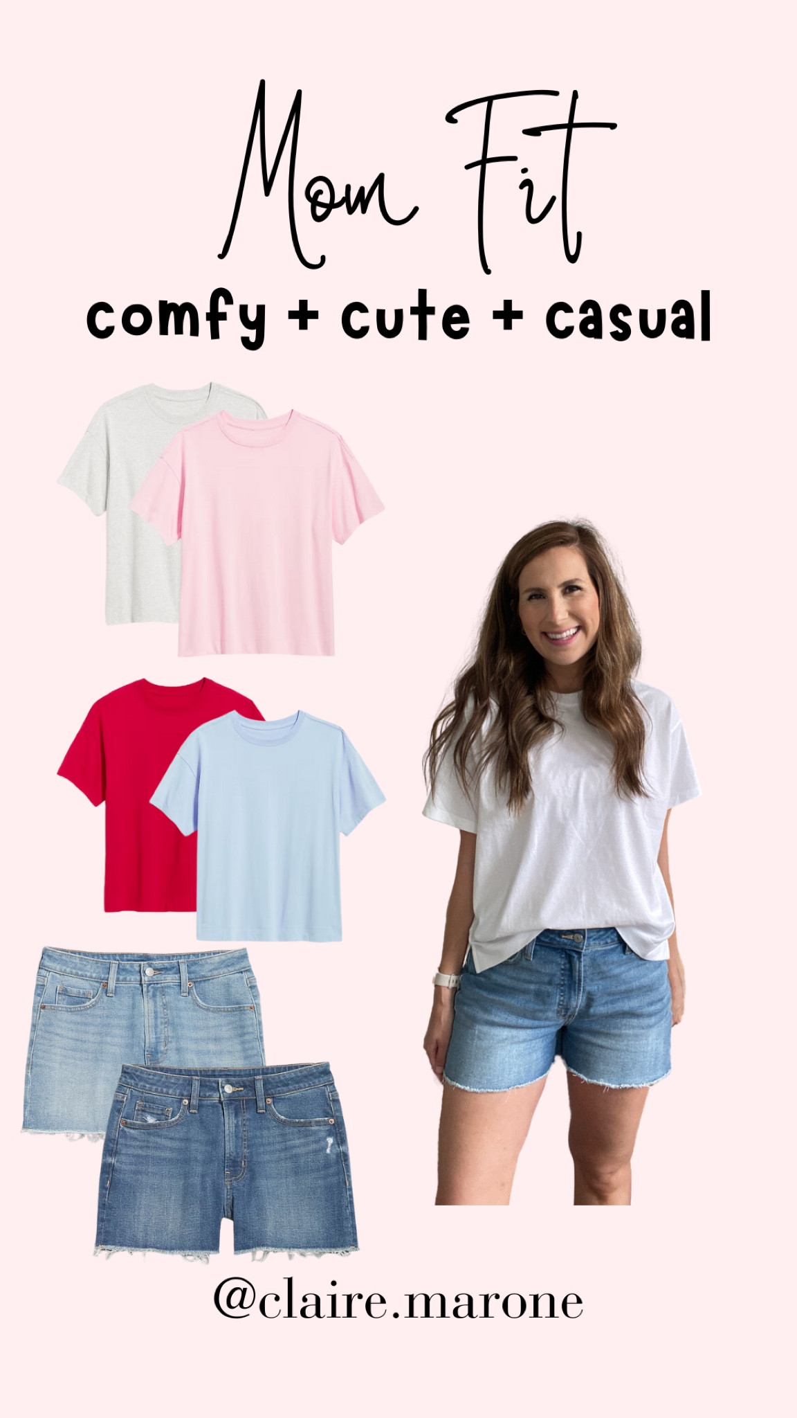 The PERFECT mom fit!!! The tee is amazing!! So soft, not see through, high quality material. The shorts are so comfortable! Jean material with a little stretch, high waisted, loose in the legs! Sized up one size in shorts for PP body & kept normal size in shirts!

#LTKStyleTip #LTKFamily #LTKFindsUnder50