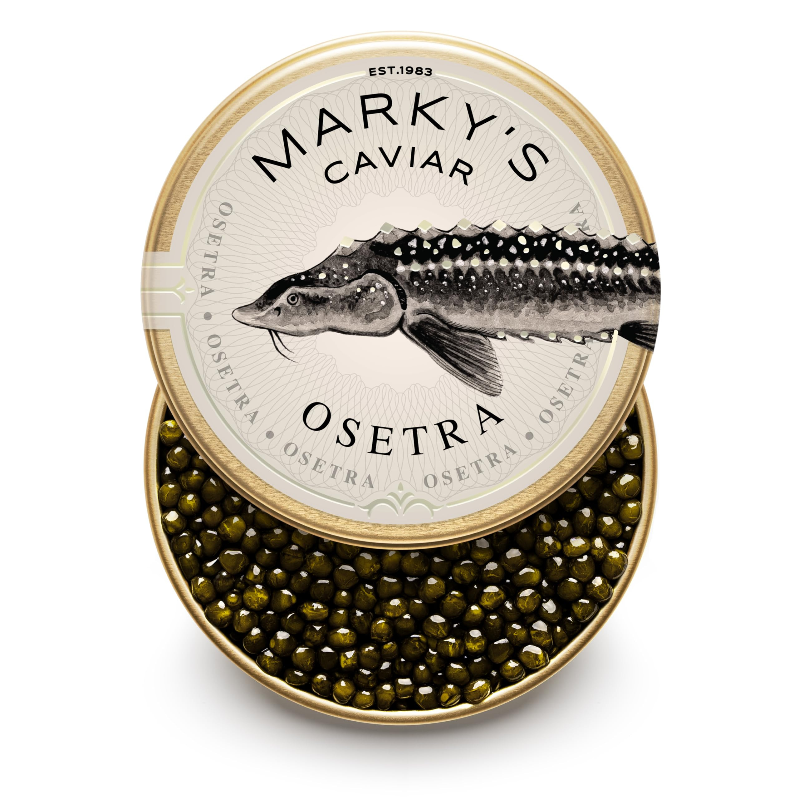 MARKY'S Osetra Sturgeon Black Caviar - 1 oz / 28 g - Malossol Ossetra Black Roe - GUARANTEED OVER... | Amazon (US)