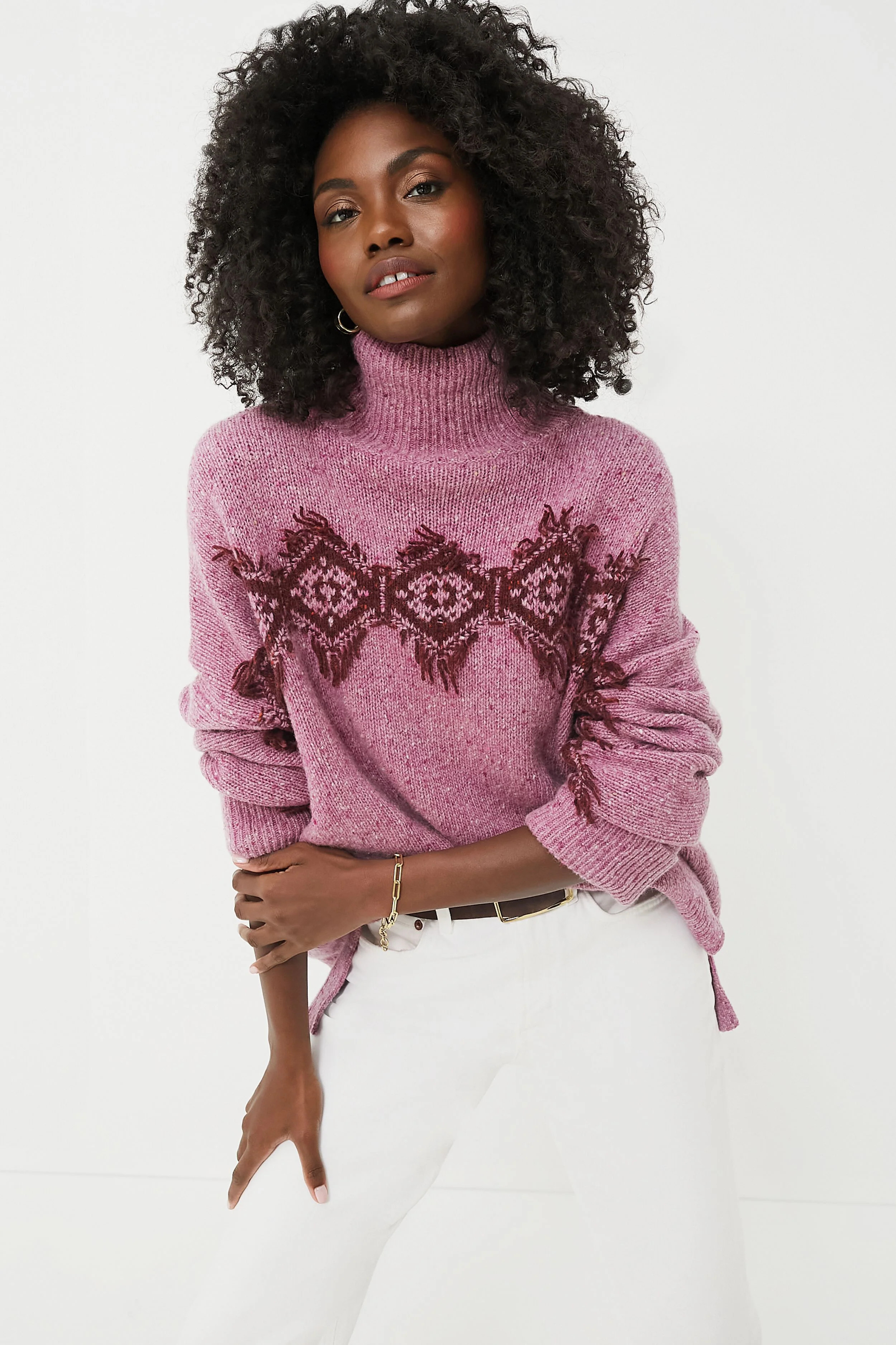 Rose Benoite Turtleneck Sweater | Tuckernuck (US)