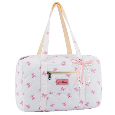 Narwey Coquette Bag with Ribbon Pearl Bow - Pink Bow Tote Bags Cute Travel Bag | Target