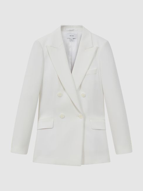 Double Breasted Crepe Suit Blazer | Reiss UK